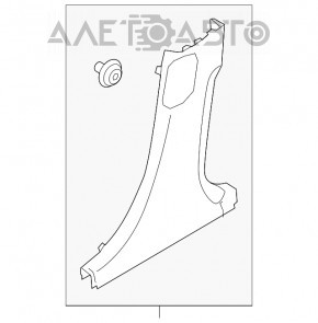 Накладка центральной стойки нижняя правая Kia Forte 4d 17-18 рест слом креп, царапина