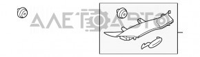 Накладка задней стойки левая задняя Kia Sorento 16-18 черно-сер под 3 ряд, под саб