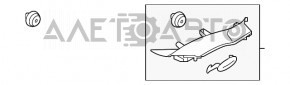 Накладка задней стойки правая задняя Kia Sorento 16-18 черно-сер под 3 ряд
