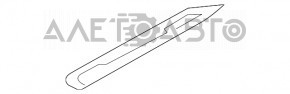 Накладка порога задняя левая внеш Hyundai Santa FE Sport 13-18 темно-коричневая с хромом