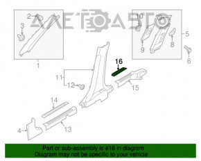Накладка порога задняя правая внешняя Kia Niro 17-22 черная