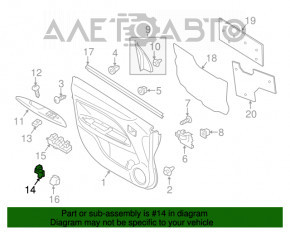 Управление стеклоподъемником передним правым Mitsubishi Eclipse Cross 18- черн, manual