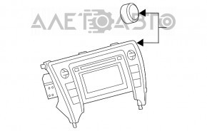 Дисплей радио дисковод проигрыватель Toyota Camry v55 15-17 usa JBL облез хром, царапина, тычка