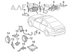 Динамик с пищалкой в торпеде правый Lexus GS300 GS350 GS430 GS450h 06-09 Mark Levinson