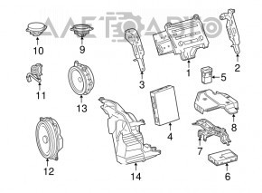 Накладка підсилювача звуку Lexus CT200h 11-17