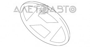 Емблема радіаторної решітки Hyundai Tucson 16-18 дорест хром новий OEM оригінал