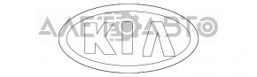 Эмблема значок KIA двери багажника Kia Niro 17-22 HEV, PHEV