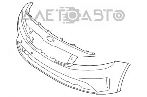 Бампер передній голий Kia Forte 4d 17-18 рест без парктроников