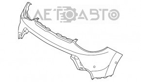 Бампер передній голий верх Kia Soul 14-16 дорест, коричневий, надриви, зламані кріплення, роблений