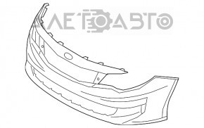 Бампер передній голий Kia Optima 16-18 дорест білий, шар креп, подряпини, фарбований, не оригінал