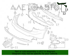Крепление переднего бампера левое крыло Kia Forte 4d 14-18