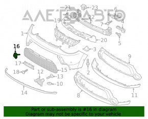 Заглушка буксир гака переднього бампера Kia Soul 14-16