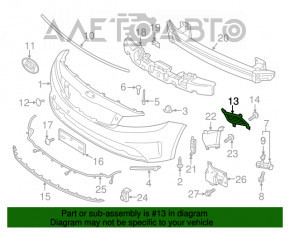 Заглушка птф правая Kia Forte 4d 17-18 рест