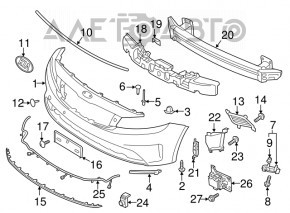 Заглушка птф права Kia Forte 4d 17-18 рест