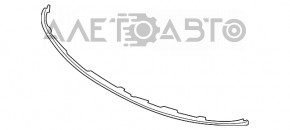 Губа переднего бампера Kia Sorento 16-18 дорест, затерта, надрыв