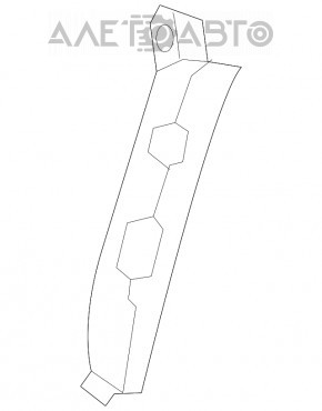 Решетка воздуховода переднего бампера прав Kia Niro 17-19 HEV, PHEV новый OEM оригинал
