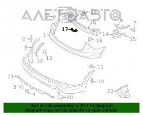 Кронштейн усилителя заднего бампера нижний Hyundai Santa FE Sport 17-18 рест usa
