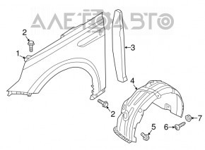 Підкрилок передній лівий Kia Optima 16 - новий неоригінал