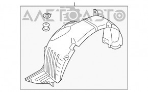 Подкрылок передний правый Kia Soul 14-16 дорест новый OEM оригинал