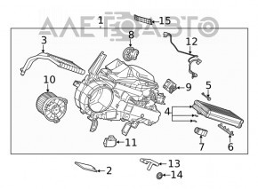 Задня пічка в зборі Toyota Highlander 20-22 3.5