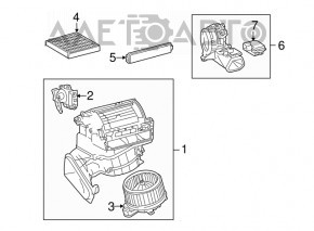 Мотор вентилятор пічки Lexus CT200h 11-17 зламане кріплення