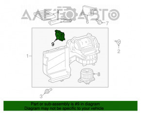Електродвигун приводу вентиляції пічки Toyota Camry v55 15-17 usa 63800-0172-4733