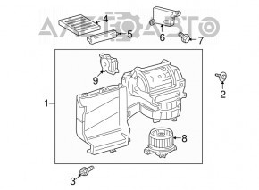 Актуатор моторчик привод печки вентиляция Toyota Camry v55 15-17 usa 63800-0172-4733