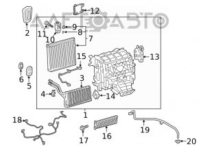 Актуатор моторчик привід печі вентиляція Lexus RX350 RX450h 16-22