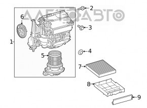 Актуатор моторчик привод печки вентиляция Toyota Highlander 20- новый OEM оригинал