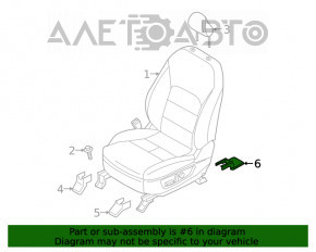 Накладка санок пасажирського сидіння зад лев Infiniti QX50 19-