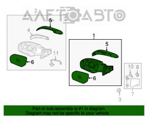 Дзеркало бічне Hyundai Santa FE Sport 17-18 рест, підігрів