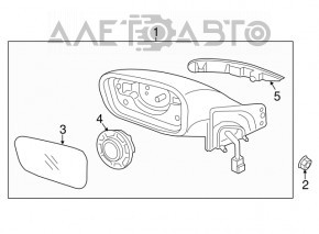 Зеркало боковое левое Hyundai Sonata 18-19