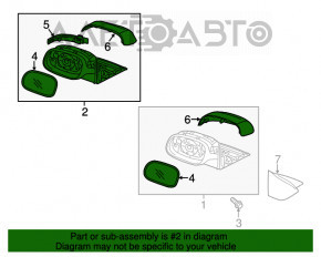 Дзеркало бічне Kia Niro 17-22 10 пінів, срібло, поворотник, BSM