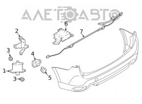 Кронштейн датчика слепых зон левый Subaru Forester 19- SK новый OEM оригинал