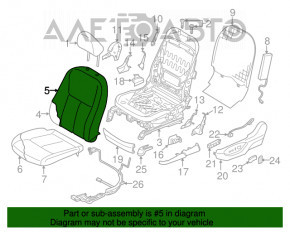 Водійське сидіння Infiniti Q50 14-16 без airbag, шкіра чорна