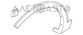 Накладка арки крила перед лев Kia Sorento 16-20 Sport