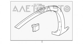 Накладка арки крила перед прав Kia Sorento 10-15 черн новий OEM оригінал