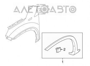 Накладка арки крила перед прав Kia Sorento 10-15 черн новий OEM оригінал