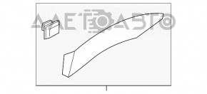 Накладка арки крыла задняя правая Hyundai Santa FE 19-20