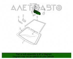 Зеркало внутрисалонное с автозатемнением Lexus RX300 RX330 RX350 RX400h 04-09 черное тип 1