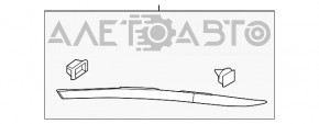 Молдинг кватирки задній правий Kia Optima 16- зламані кріплення