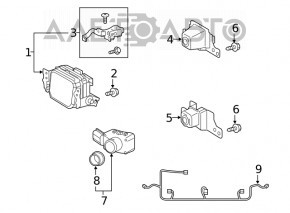 Кронштейн радару круїзу Lexus NX300 NX300h 18-19 новий OEM оригінал