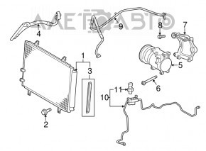 Компрессор кондиционера Toyota Camry v50 12-14 2.5 usa поломана боков крышка, тресн креп труб
