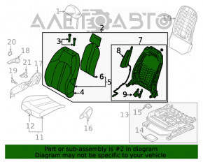 Пасажирське сидіння Hyundai Sonata 20-22 з airbag, механічне, шкіра чорна