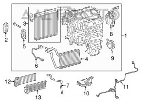 Клапан печі кондиціонера Lexus RX350 RX450h 16-19