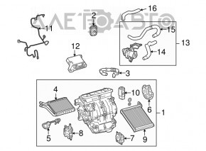 Клапан пічки кондиціонера Lexus CT200h 11-17