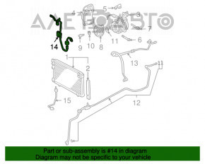 Трубка кондиционера железо/резина с бачком Lexus RX300 RX330 04-06