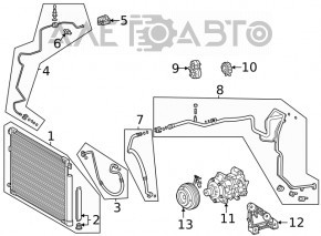Трубка кондиционера компрессор-печка первая Toyota Highlander 20-22 3.5
