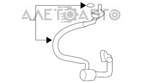Трубка кондиционера компрессор-печка Lexus LS460 07-12 короткая