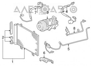 Трубка кондиционера компрессор-печка вторая Lexus GS450h 06-11
